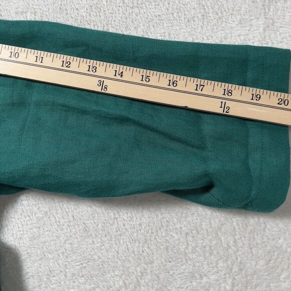 Doncaster Tunic 100% Linen Top Womens Sz 12 Green 3/4 Sleeves Mandarin Collar - Picture 13 of 13